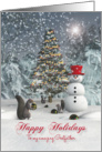 Godfather Fantasy Squirrels decorating Christmas tree card