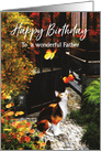 Cat loving butterflies for Father Birthday card