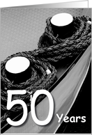 Rope on a ship - 50th Wedding Anniversary card