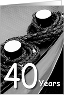 Rope on a ship - 40th Wedding Anniversary card