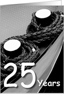 Rope on a ship - 25th Wedding Anniversary card