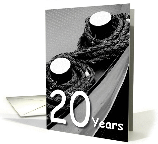 Rope on a ship - 20th Wedding Anniversary card (1119072)