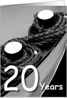 Rope on a ship - 20th Wedding Anniversary card
