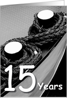 Rope on a ship - 15th Wedding Anniversary card