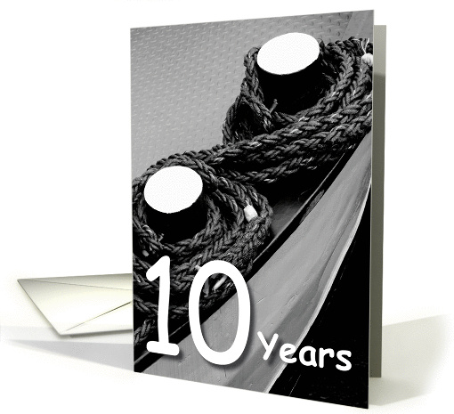 Rope on a ship - 10th Wedding Anniversary card (1119080)