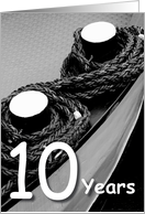Rope on a ship - 10th Wedding Anniversary card