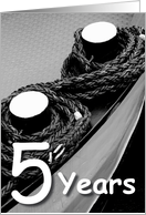 Rope on a ship - 5th Wedding Anniversary card