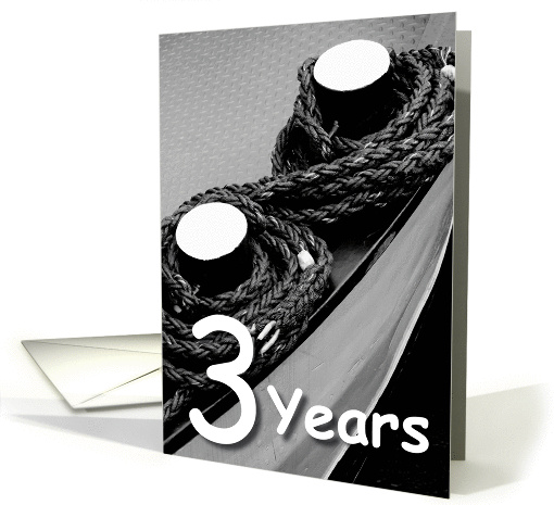 Rope on a ship - 3rd Wedding Anniversary card (1119086)