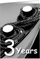 Rope on a ship - 3rd Wedding Anniversary card