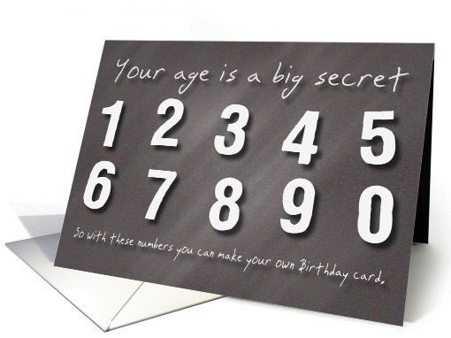Your age is a big secret. Happy Birthday - Getting Older card