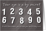 Your age is a big secret. Happy Birthday - Getting Older card