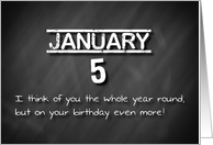 Birthday January 5th card