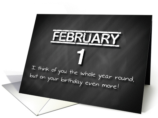Birthday February 1st card (1167600)