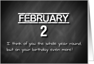 Birthday February 2nd card