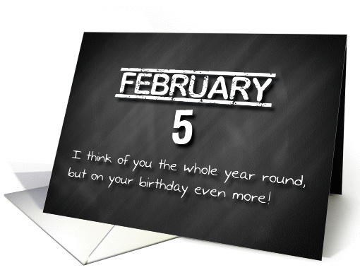 Birthday February 5th card (1167608)