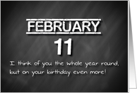Birthday February 11th card