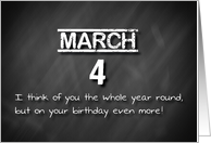 Birthday March 4th card