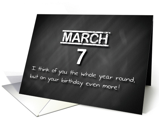 Birthday March 7th card (1167684)