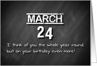 Birthday March 24th card