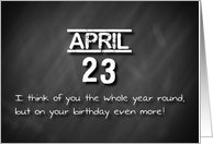 Birthday April 23rd card