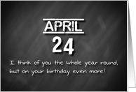 Birthday April 24th card
