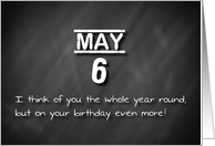 Birthday May 6th card