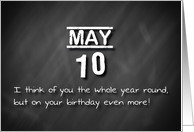 Birthday May 10th card