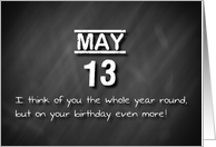 Birthday May 13th