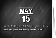 Birthday May 15th card