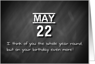 Birthday May 22nd card