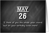 Birthday May 26th card