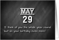 Birthday May 29th card