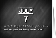 Birthday July 7th card
