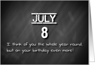 Birthday July 8th card