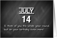 Birthday July 14th card