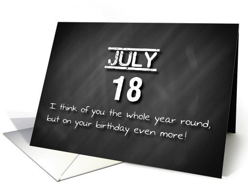 Birthday July 18th card (1169940)