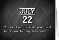 Birthday July 22nd card