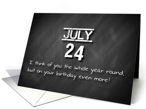 Birthday July 24th card (1169952)