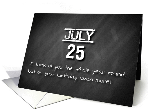 Birthday July 25th card (1169954)