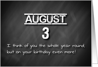 Birthday August 3rd