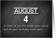 Birthday August 4th