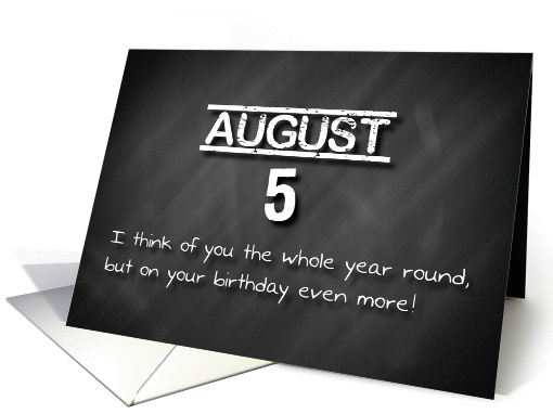 Birthday August 5th card (1170076)