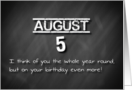 Birthday August 5th
