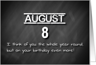 Birthday August 8th