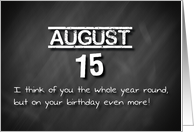 Birthday August 15th