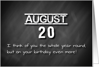 Birthday August 20th