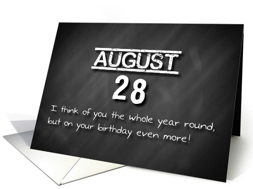 Birthday August 28th card (1170962)