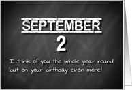 Birthday September 2nd card
