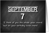 Birthday September 7th card