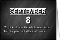 Birthday September 8th card